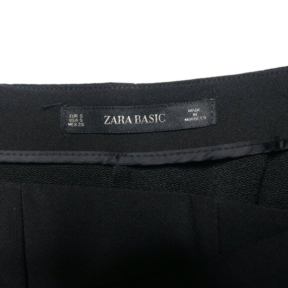 Zara Women's Asymmetrical Black Zipper Skort, size Small - Picture 8 of 9